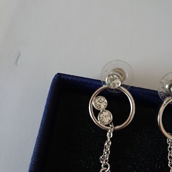 CREATIVITY CIRCLE with dangle & crystal EARRINGS - Picture 4 of 4